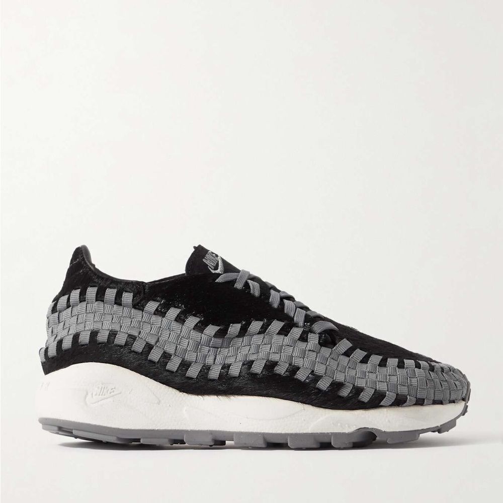 Nike | Air Footscape grosgrain-trimmed calf hair sneakers